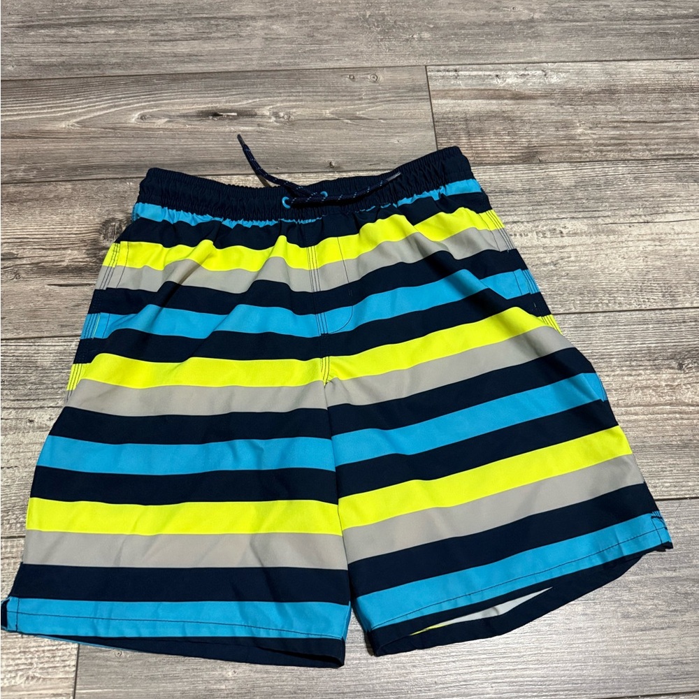 Wonder Nation Navy and White Swim Shorts